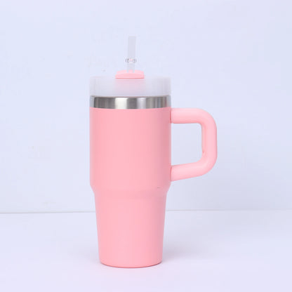 14oz Stainless Steel Tumbler with Handle & Straw - Gift Ready