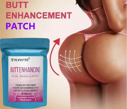 Curve Butt Enhancement Transdermal Patches Butt Enhancer Glute Growth - Aguaje, Wild Yam, Dong Quai
