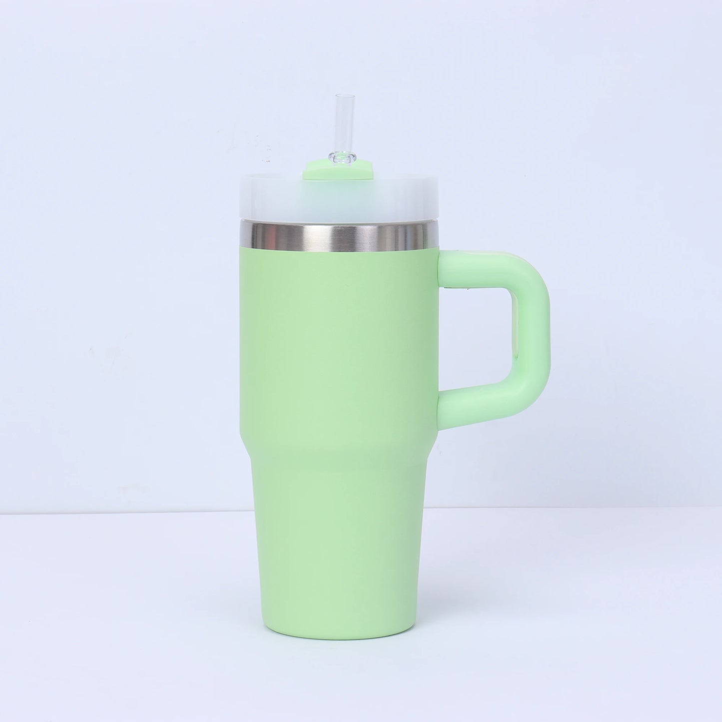 14oz Stainless Steel Tumbler with Handle & Straw - Gift Ready