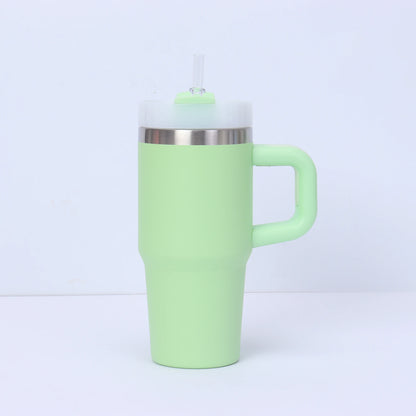 14oz Stainless Steel Tumbler with Handle & Straw - Gift Ready