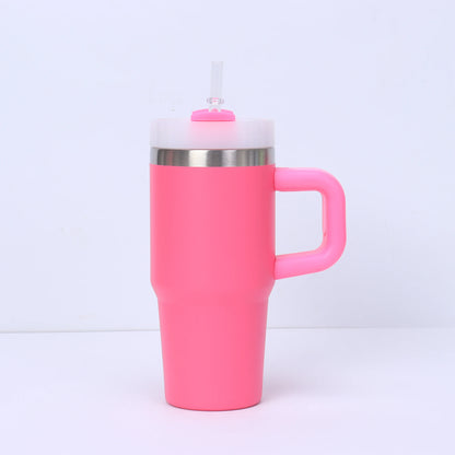 14oz Stainless Steel Tumbler with Handle & Straw - Gift Ready