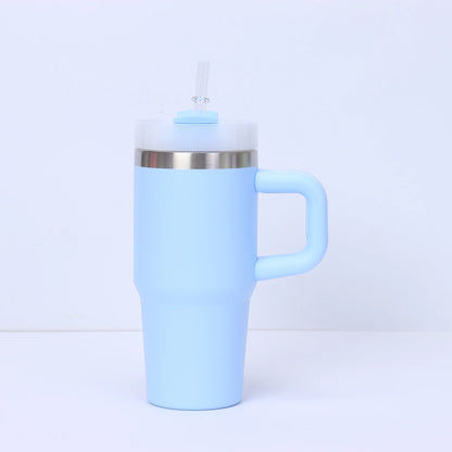 14oz Stainless Steel Tumbler with Handle & Straw - Gift Ready