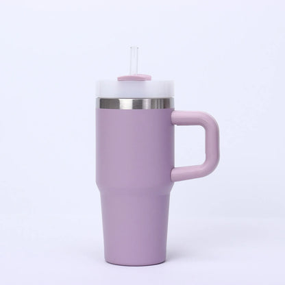 14oz Stainless Steel Tumbler with Handle & Straw - Gift Ready