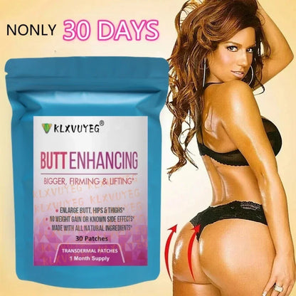 Curve Butt Enhancement Transdermal Patches Butt Enhancer Glute Growth - Aguaje, Wild Yam, Dong Quai