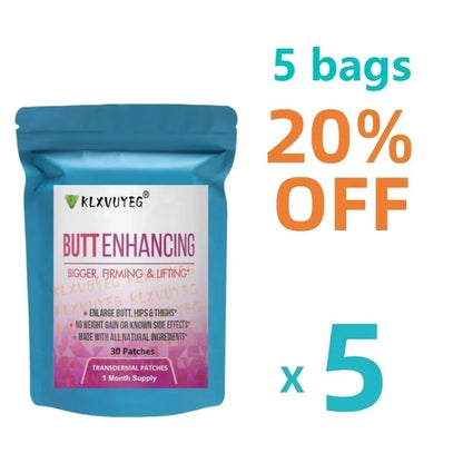 Curve Butt Enhancement Transdermal Patches Butt Enhancer Glute Growth - Aguaje, Wild Yam, Dong Quai