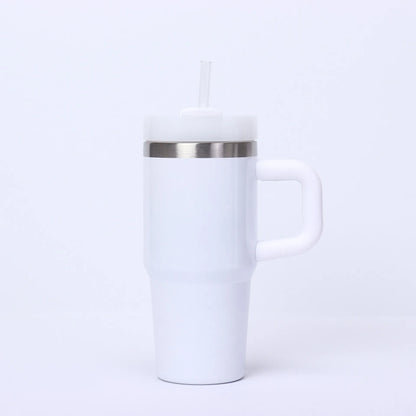 14oz Stainless Steel Tumbler with Handle & Straw - Gift Ready
