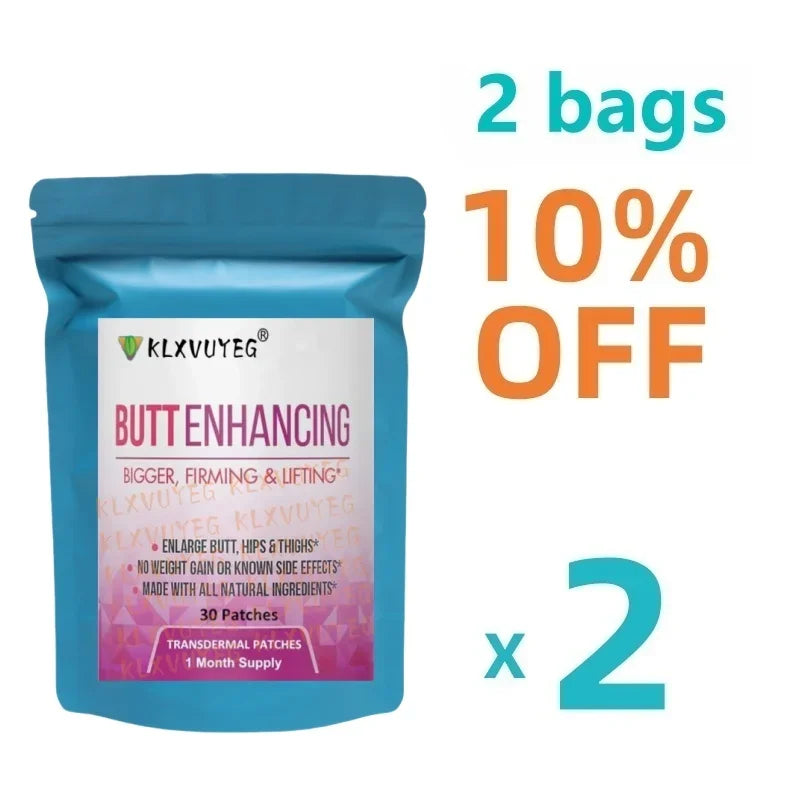 Curve Butt Enhancement Transdermal Patches Butt Enhancer Glute Growth - Aguaje, Wild Yam, Dong Quai