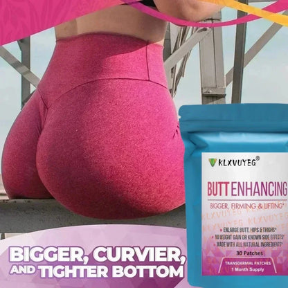 Curve Butt Enhancement Transdermal Patches Butt Enhancer Glute Growth - Aguaje, Wild Yam, Dong Quai